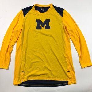 Jordan Michigan Wolverines Long Sleeve Shooting Shirt NCAA